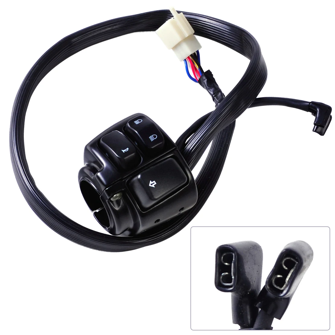 CITALL Motorcycle 1" Handlebar Horn Hi/Lo Beam Left Turn Signals Switch Wire Harness for Harley Davidson Softail Dyna Sportster-in Motorcycle Switches from ...