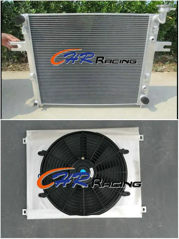 2 Row aluminum radiator & shroud & fan for JEEP GRAND CHEROKEE WJ/WG 4