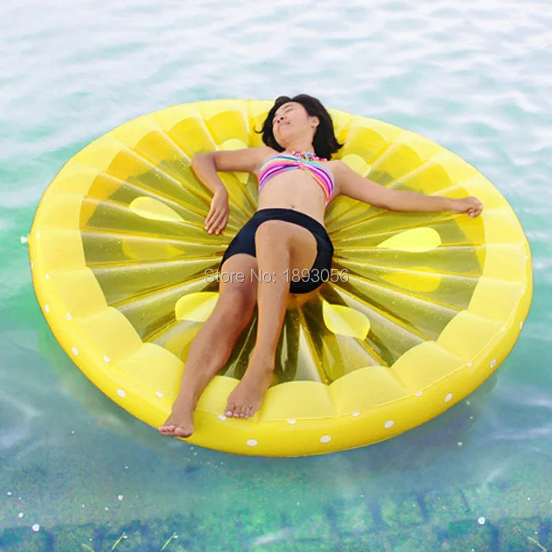 

Fruit Slice 62" Lemon Watermelon Bali Island Holiday Fun Inflatable Pool Float Orange Toy Summer Water Toys Air Mat Life Raft