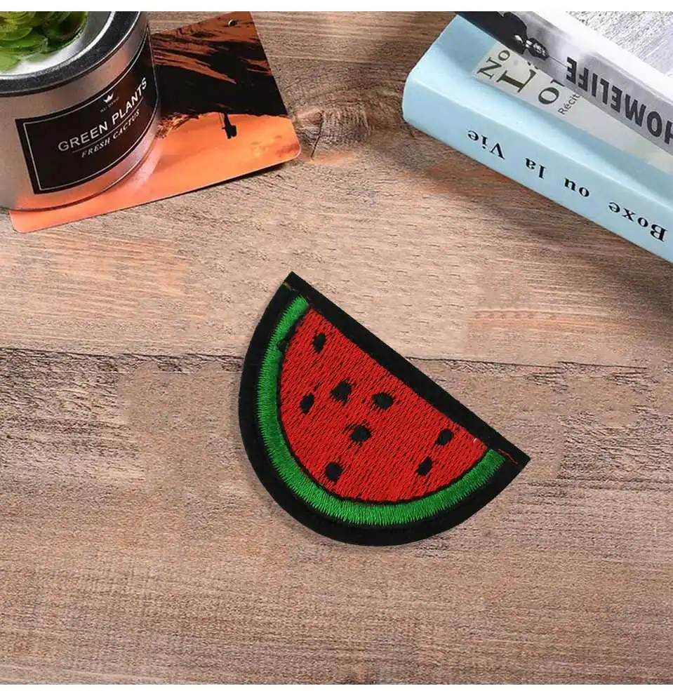 Iron On Embroidery Applique Patches Kids DIY 3D Apple Banana Orange Watermelon Sushi Flower Patches For Clothes Clothing (11)