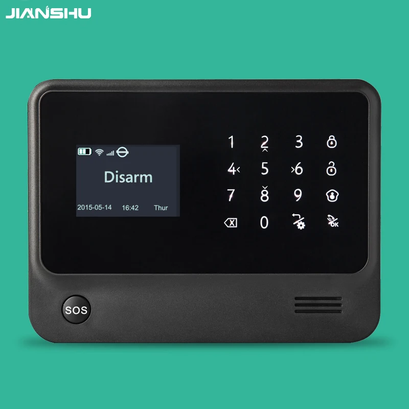 GSM wifi сигнализация, умный дом, охранная сигнализация, wifi сигнализация, приложение, мобильное управление, G90B plus, домашняя сигнализация - Цвет: Black