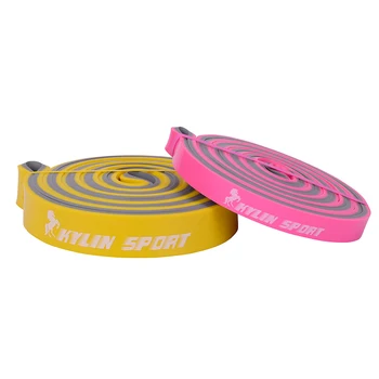 

Set Of 2 Resistance Bands Pink and Yellow Exercise Fitness Tube Rubber Kit Set Yoga Pilates Workout Fitness Sport Equipment