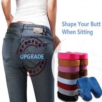 

U Shape 45x35cm Solid Pure Seat Cushon Memory Foam Butt Shaping Cushion Funny Soft Latex Filler Health Care Sofa Cushion Filling