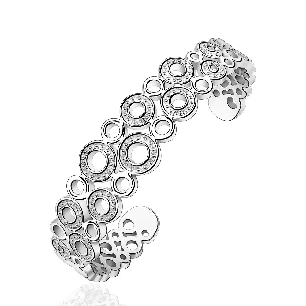 LSB215 Fashion Paved Silver Big Small Links Hollow Bracelets &amp Bangles Women Designer Cuff Jewelry Hot Selling Bijoux Items | Украшения