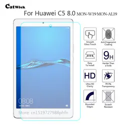 2 шт. закаленное стекло 9h для huawei MediaPad C5 8,0 MON-W19 MON-AL19 Tablet Экран протектор 8 ''Ясно Твердый переплет Защитная пленка