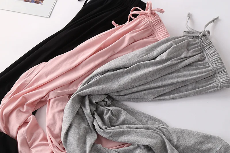 L XL XXL плюс размер пижамы брюки для женщин штаны Пижама для сна брюки летние новые спальные Брюки домашние брюки Fdfklak
