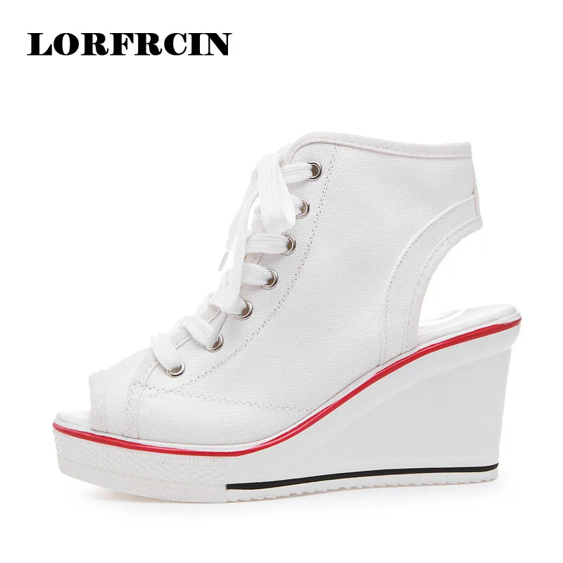 Canvas Wedge Shoes Close Toe Canvas Wedge Shoes Close Toe