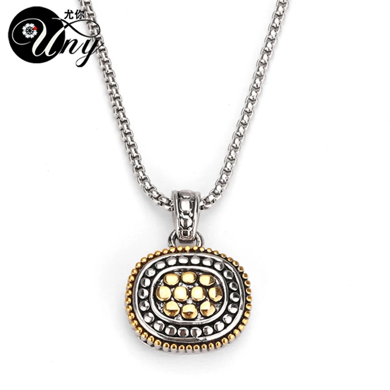 

UNY Brand Necklaces Pendants Fashion Jewelry Pendant gilding Choker Necklaces Pendants Retro style Jewelry Round Pendant