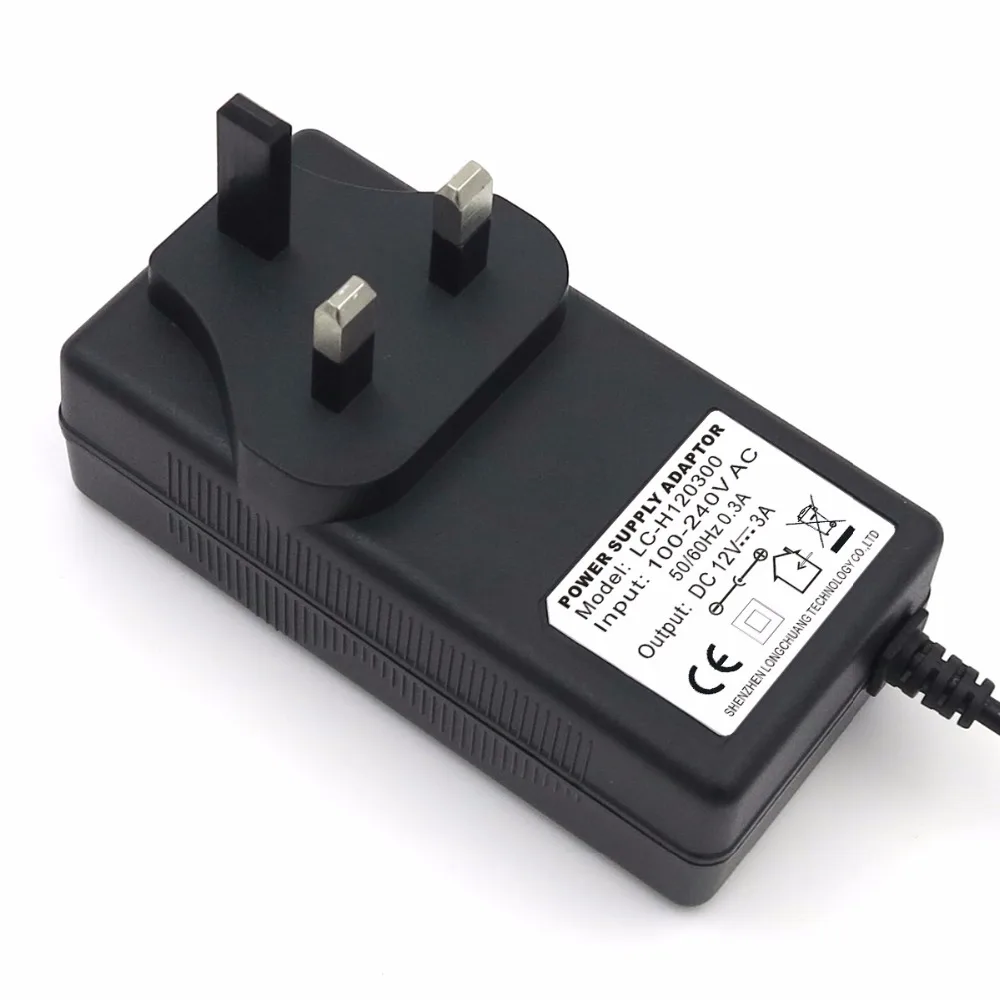 VORED AC 100 240 В к DC 12V3A Импульсный блок питания зарядное устройство для камер
