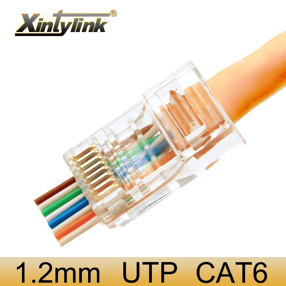 

xintylink EZ rj45 connector cat6 ethernet cable plug cat5 cat5e rg45 rj 45 cat 6 network conector 8p8c unshielded jack utp lan