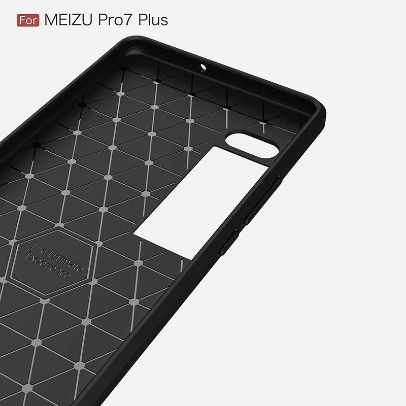 carbon fiber silicone case meizu pro 7 plus (4)