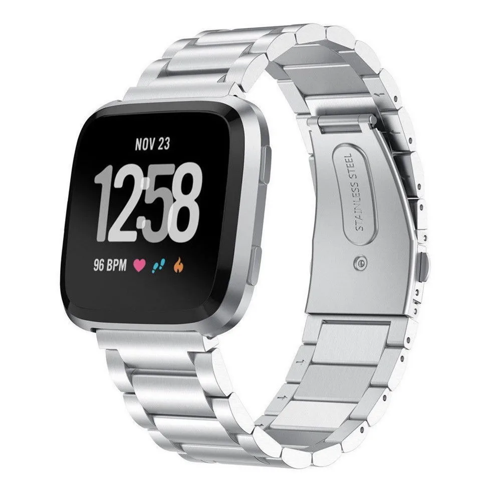 Умный Браслет Essidi для Fitbit Versa, ремешок из нержавеющей стали, металлический браслет, петля для Fitbit Versa, Смарт-часы, ремешок