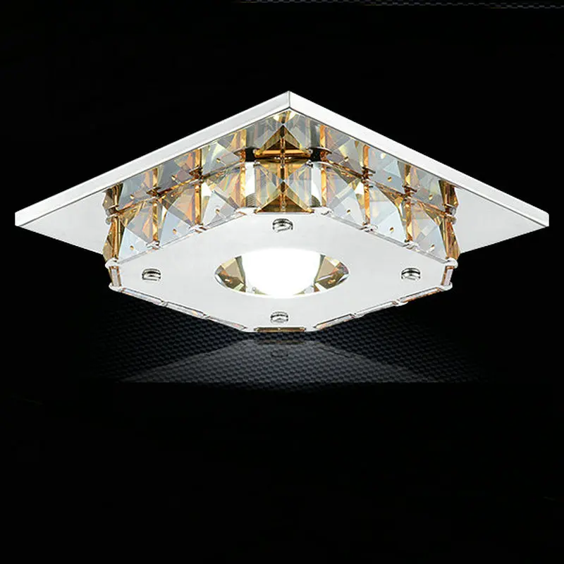

Modern led crystal ceiling lights flush mount light fixtures for living room,kitchen,hallway lamp home lighting