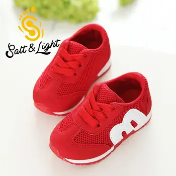 

Spring 2017 children's mesh casual shoes kids sports M alphabet soft bottom safty quality fashion sneakers for girls boys shoes