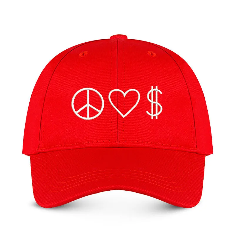 Men Dad Hat Women Baseball Cap Unisex Sport Hats Cotton Embroidered Letter Embroidery Personality Quote Slogan Peace Symbol