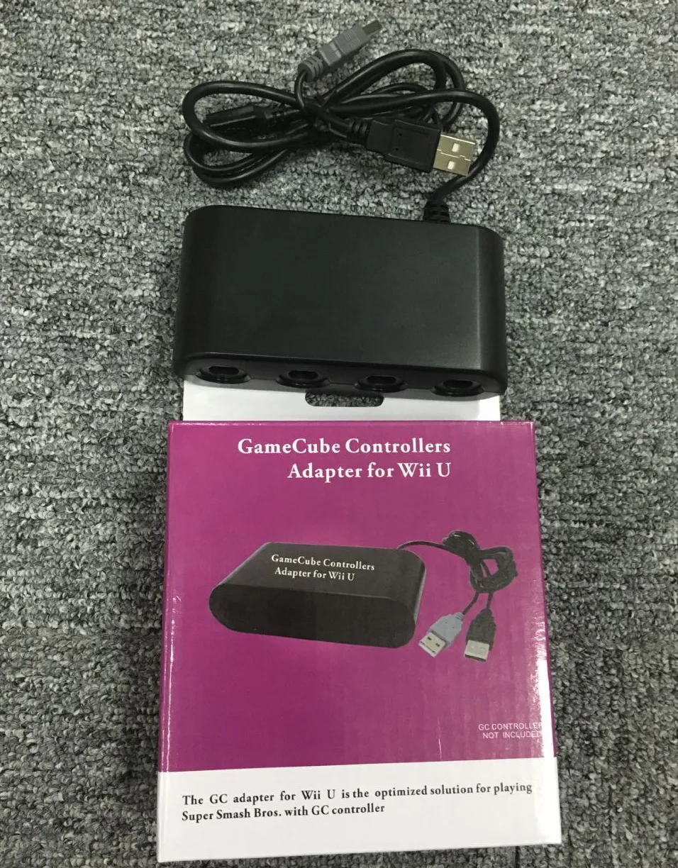 2in1 usb GC gamecube controller adapter converter for wiiu for switch