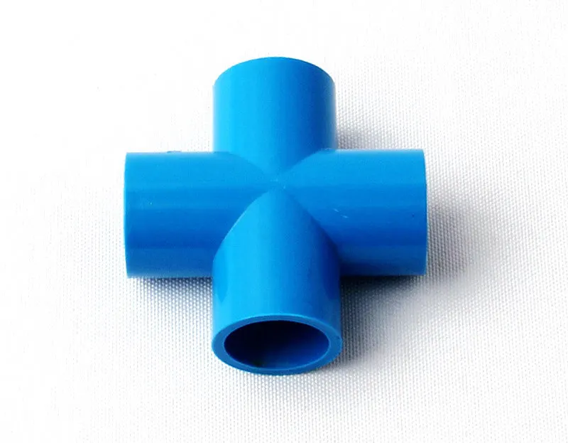 30 шт. 20 мм ПВХ синий соединитель водяная трубка 4 пути фитинги трубы инструмент адаптер водоснабжения для полива сада очистка орошения