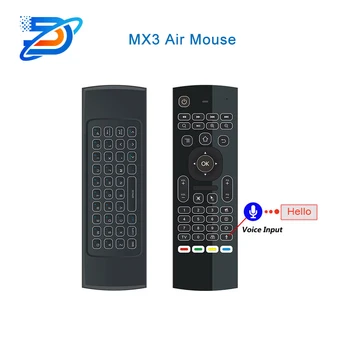 

MX3 Air Mouse Backlight Optional MX3 mini keyboard 2.4G Remote Controller IR Learning Fly air mouse For Android Smart TV BOX