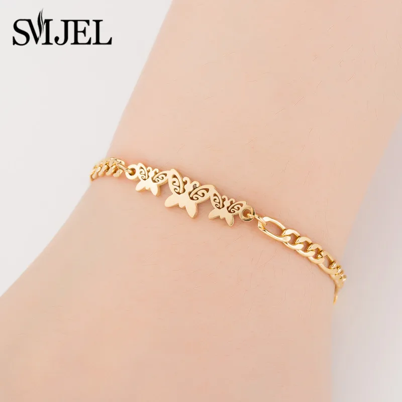 SMJEL Hot Stainless Steel Bracelet for Women Lovely Animal Butterfly Elephant Strand Bracelets Bangles Jewelry Accessories - Image 5