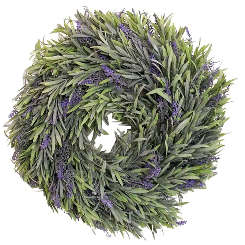 

Simulate Lavender Wreath Pretty Garland Floriation Hanging Pendant Decoration For Home Wedding Photo Prop