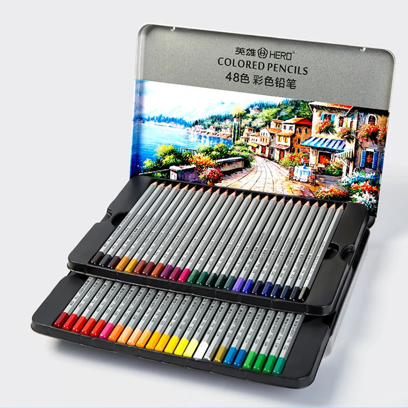 Non-toxic colored pencils profesional set Lead-free 24364872 color pencil For kids Drawing Painting fine Colour Coloring book (4)