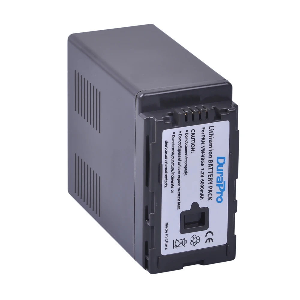 Durapro 1 шт. 6000 мАч VW VBG6 литий ионная батарея аккумуляторная для камеры Panasonic HDC|camera