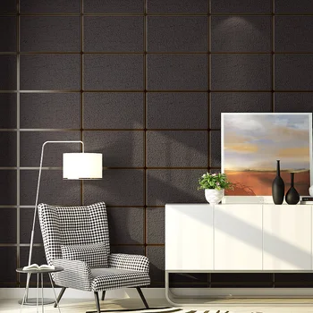 

Modern 3D grid lattice background wallpaper 3D Stylish Silver Grey Living Room TV Wall Wallpaper Thick non-woven wallpaper roll