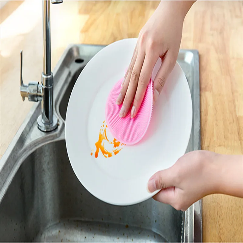 Лидер продаж интенсивное Очищение Пан кисти простой многофункциональный силиконовые Посудомоечная щетка удобно дома инструменты для уборки на кухне