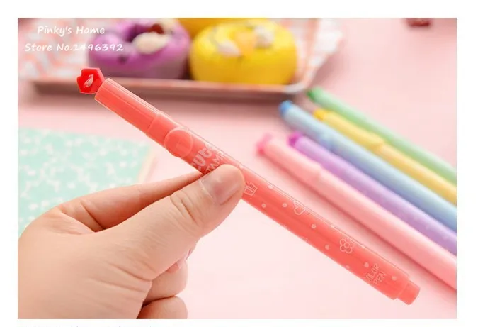 Корея канцелярские мило конфеты Цветной Kawaii читая чернила печать ручка Творческий маркером