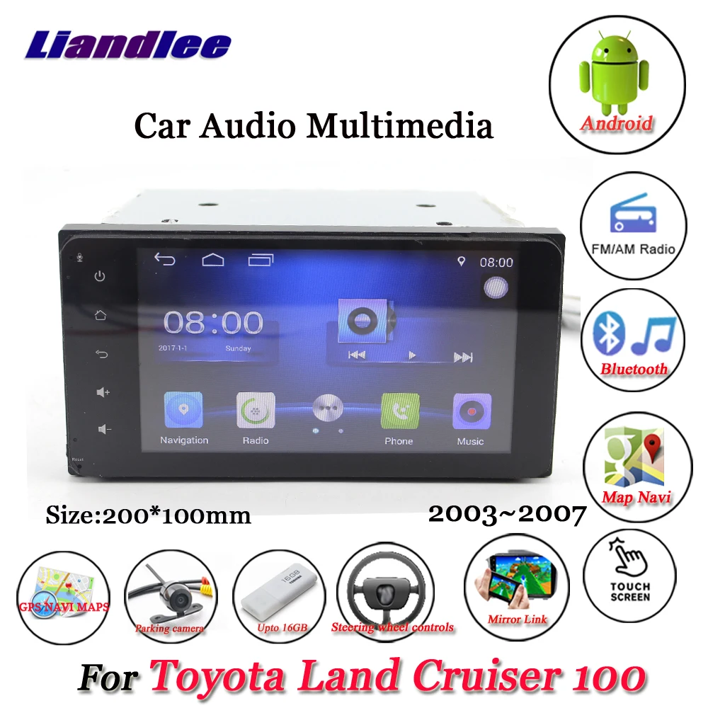 Sale Liandlee Car Android System For Toyota Land Cruiser 100 2003~2007 Radio Stereo Camera GPS Navi MAP Navigation Screen Multimedia 1