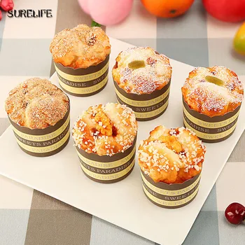 

6pcs LifeLike Simulation Bread Home Decor Model Ornaments Cake Bakery Room Photography Props Christmas Window Decoracion Hot