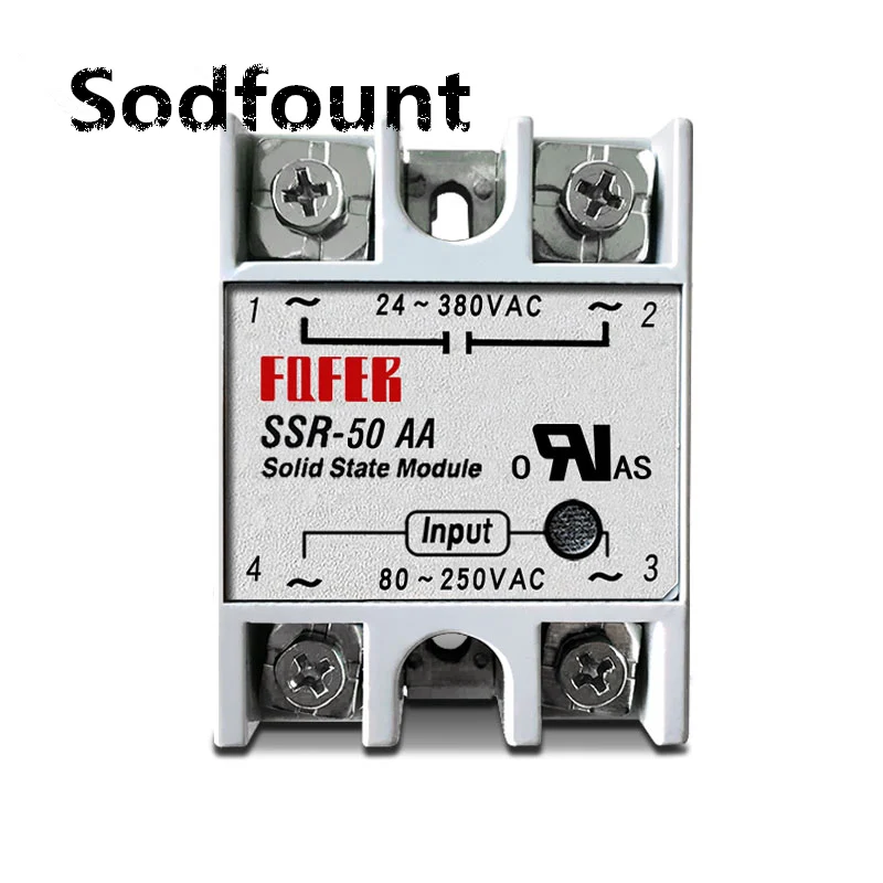 Твердотельные реле SSR-50AA 50A на самом деле 80-250 В переменного тока в 24-380 SSR 50AA