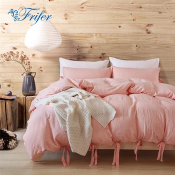 

New Design Pink Bedding Set Bed Sheet Pillowcase+Duvet Cover Sets Bed Necessaries Bedclothes With Pillow Cases Twin/Queen/King