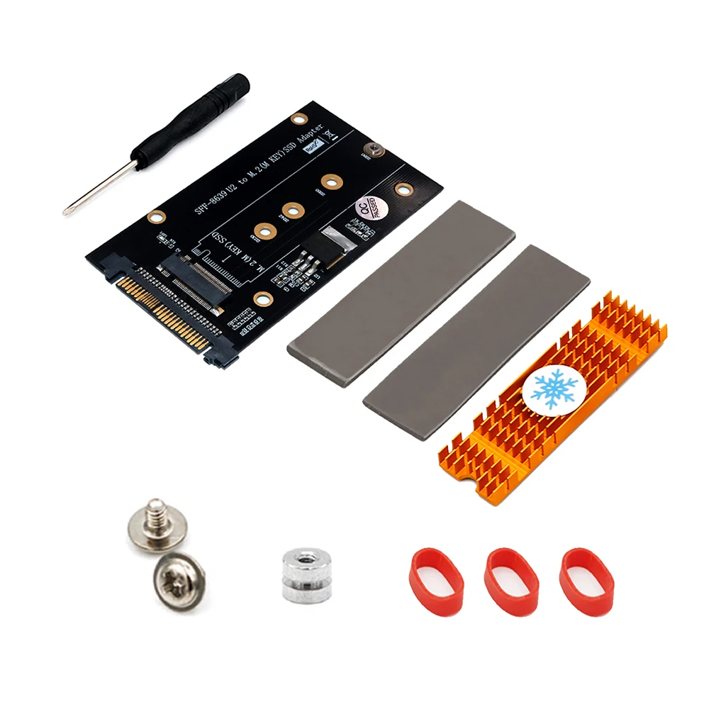 NVME M.2 SSD M ключ к адаптеру U.2 с охлаждением M2 PCI E для Express 4x X16 SFF 8639 адаптер