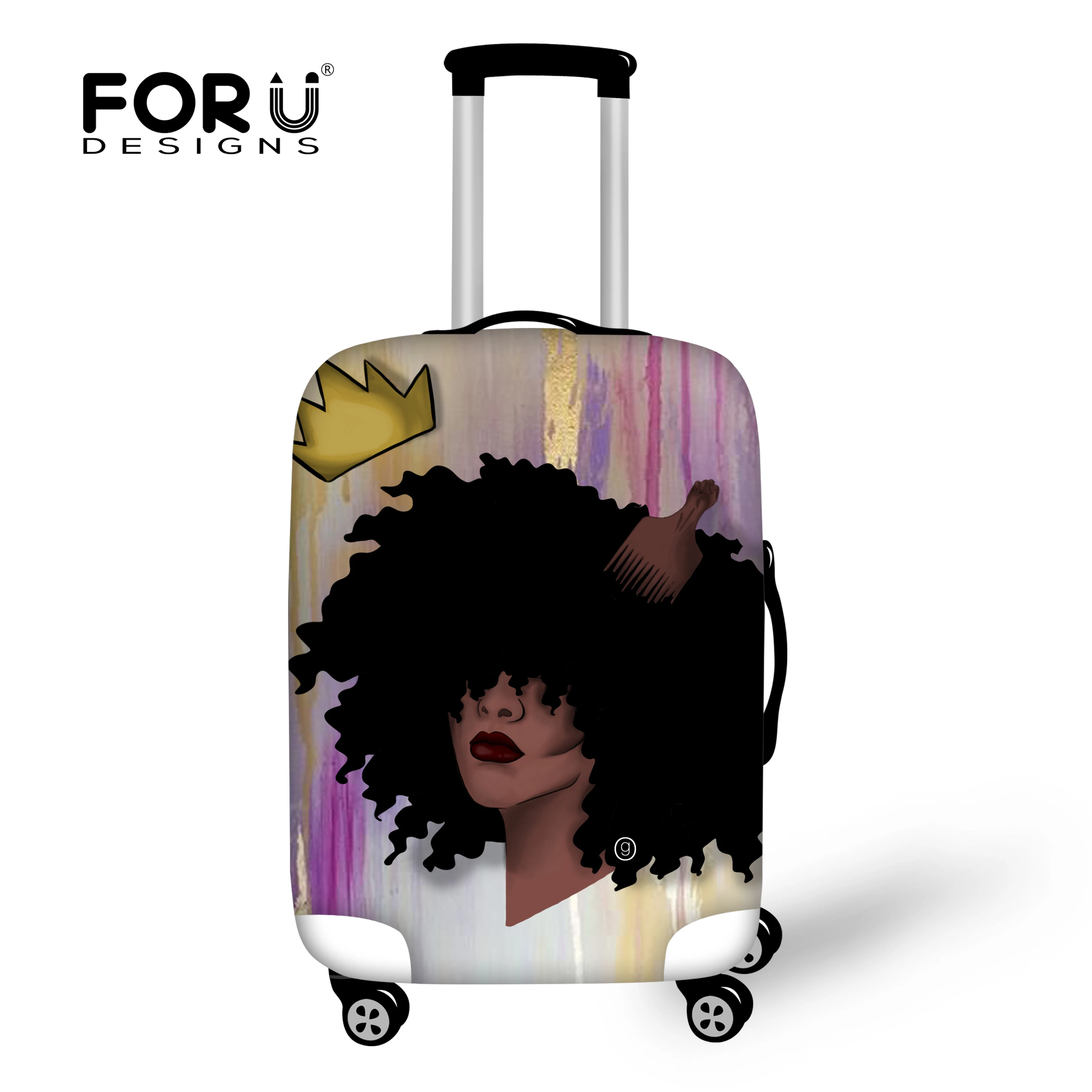 R3070 FORUDESIGNS/милый чехол для принцессы в африканском стиле, чехлы для женщин и мужчин, чехлы с афро-художественным принтом, аксессуары для путешествий, защитный чехол для багажа s - Цвет: R3070