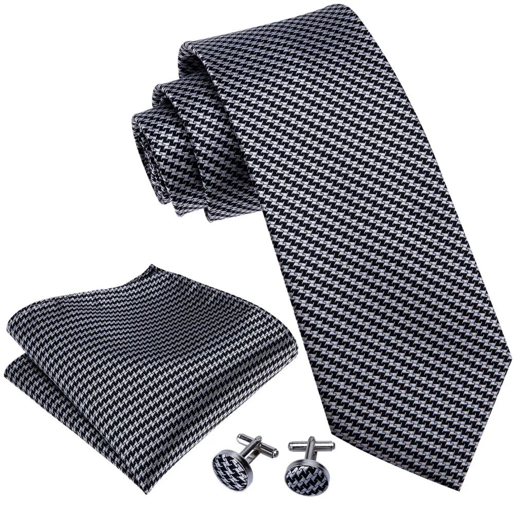 Классический 8,5 см ширина черный белый мужской галстук роскошный мужской шелковый галстук для мужчин костюм деловой Свадебный галстук FA-5007