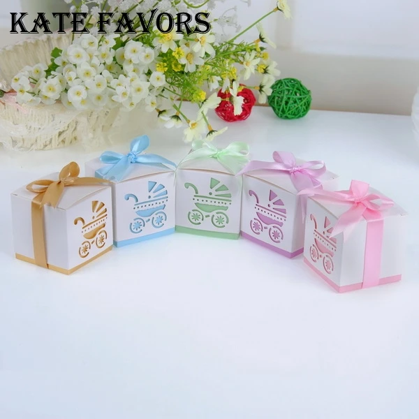 Aliexpress Com Buy 100x Baby Shower Gift Box Laser Cut Hollow