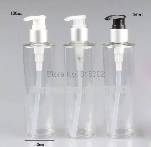 Download Free Shipping DIY 250ml Clear Plastic Bottle with Silver ... Yellowimages Mockups