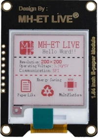 MH-ET LIVE 1,54 дюймов модуль электронной бумаги E-Ink EInk экран дисплея SPI поддержка глобальной/часть для Arduino STM raspberry pi ESP32 - Цвет: Red-200X200
