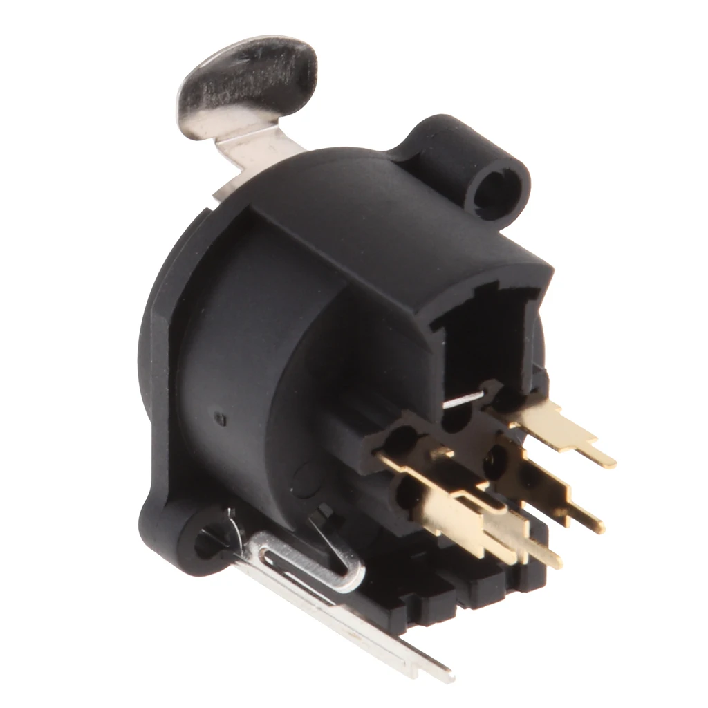 5 Pin Female XLR Chassis Mounted Socket Panel For DMX Intercom Headset  5Pin XLR Female Chassis PCB Panel Socket