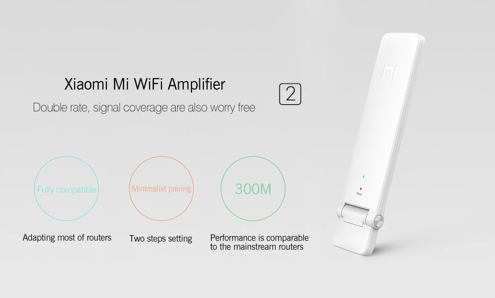 Xiao mi wifi повторитель 2 усилитель удлинитель 300 Мбит/с Amplificador беспроводной wifi маршрутизатор расширитель для mi роутер Smart mi