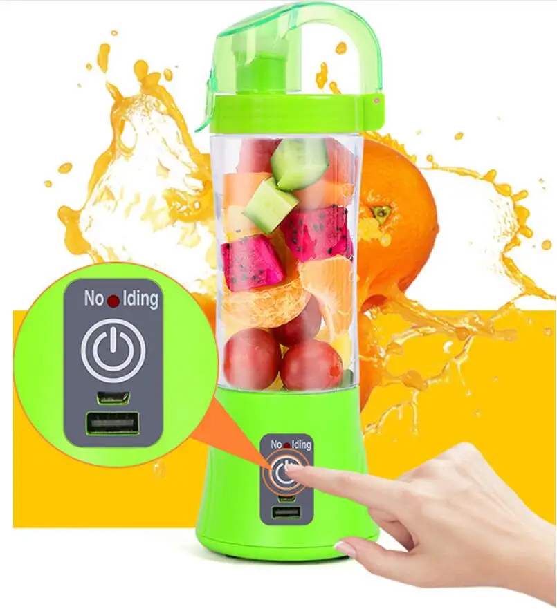 

Portable 380ml Blender Juicer Cup USB Rechargeable Electric Automatic Vegetable Fruits Orange Juice Maker Cup Mixer Bottle