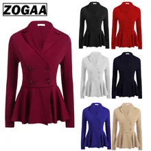 ZOGGA 2019 New Double-breasted Business Suit with Waistcoat for European and American Women