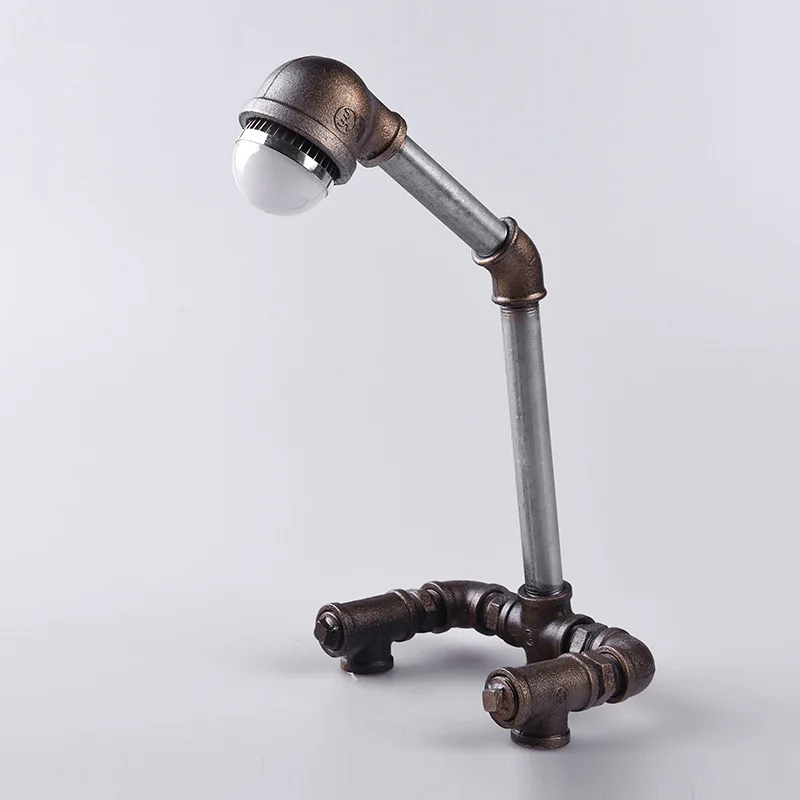 Loft Retro Industrial Cafe Bar Decorated Pipe Lamp Individuality Creative Lamps Lighting Study Bed Desk Lamp Loft Retro Industrial Cafe Bar Decorated Pipe Lamp Individuality Creative Lamps Lighting Study Bed Desk Lamp