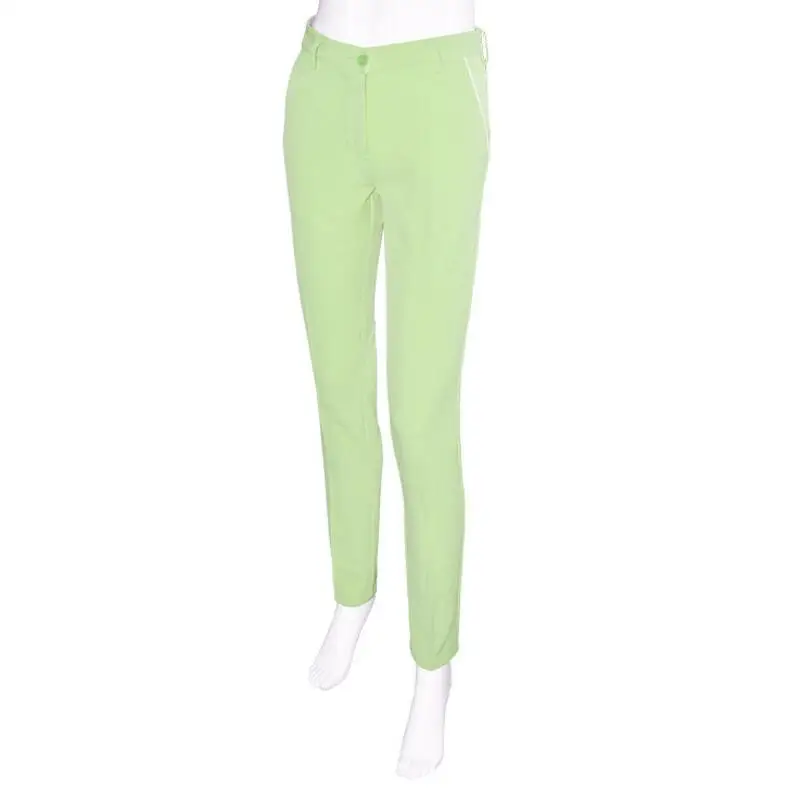EVERIOwomen Красочные Брюки для гольфа осень высокая стрейч тонкие дышащие брюки для гольфа Весна быстросохнущие женские спортивные штаны для гольфа - Цвет: Зеленый