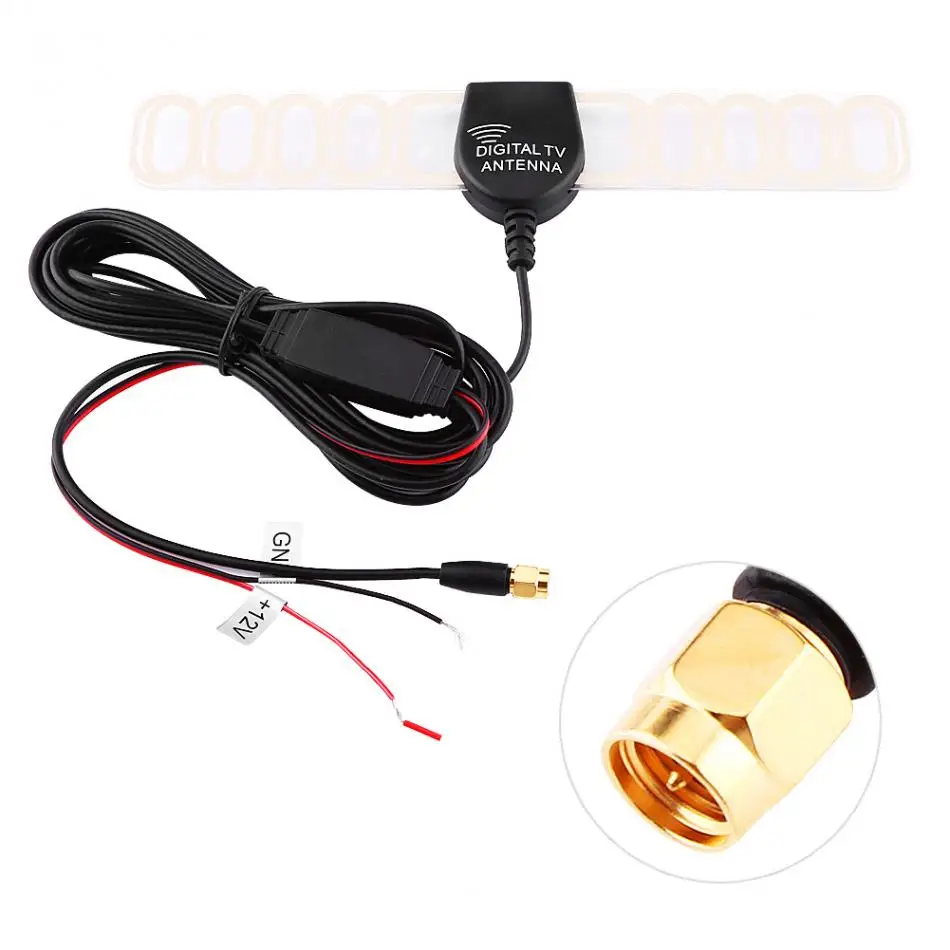 

Car Universal Digital TV Aerial Amplifier Booster FM DVB-T Antenna With SMA (M) Plug Connector Car Accessories