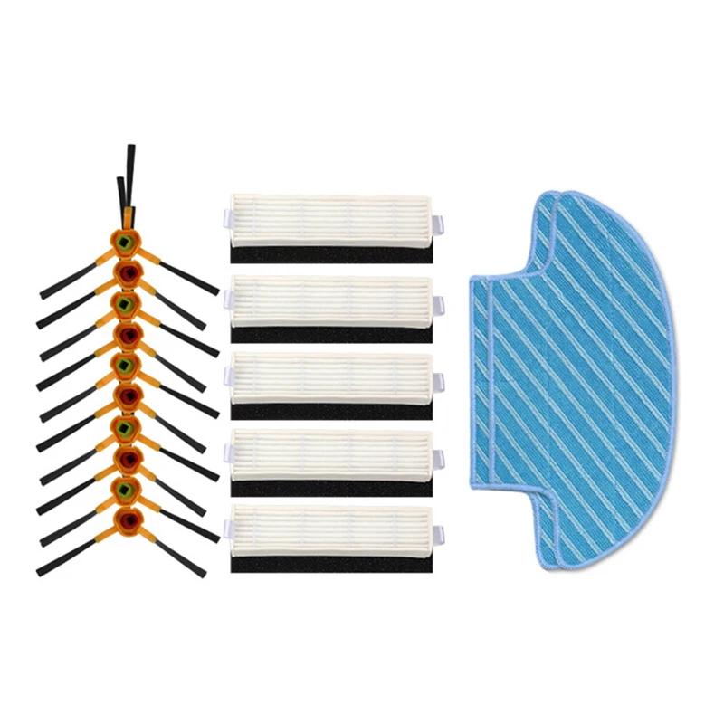 Швабра Ткань фильтр губка боковые Кисти Набор Для Ecovacs Slim Da60 Deebot Slim|Запчасти для