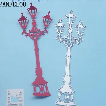 

PANFELOU Bifurcation street lamp metal crafts paper die cutting dies for Scrapbooking/DIY wedding Halloween Hand account cards