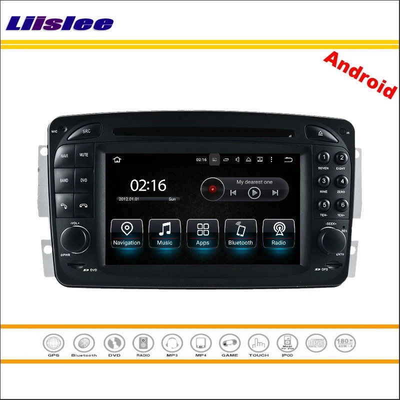 Excellent Liislee Car Android Multimedia For Mercedes Benz C W203 / Vaneo 2000~2005 Radio Stereo CD DVD Player GPS Navi Navigation System 1