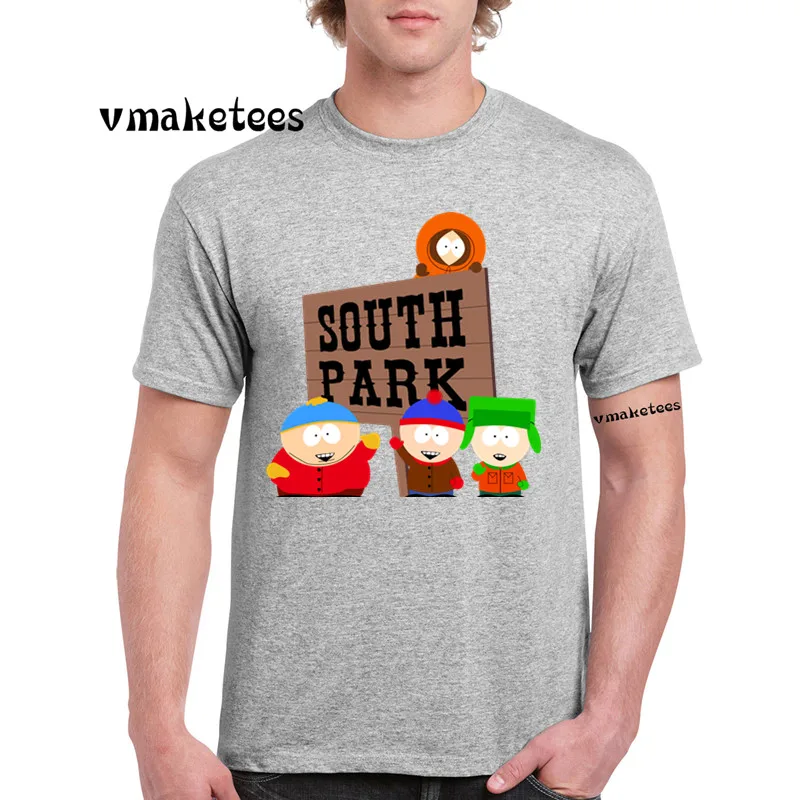 Кто футболка coon с круглым вырезом и короткими рукавами Южный Парк мультфильм футболка GMT707C - Цвет: Grey
